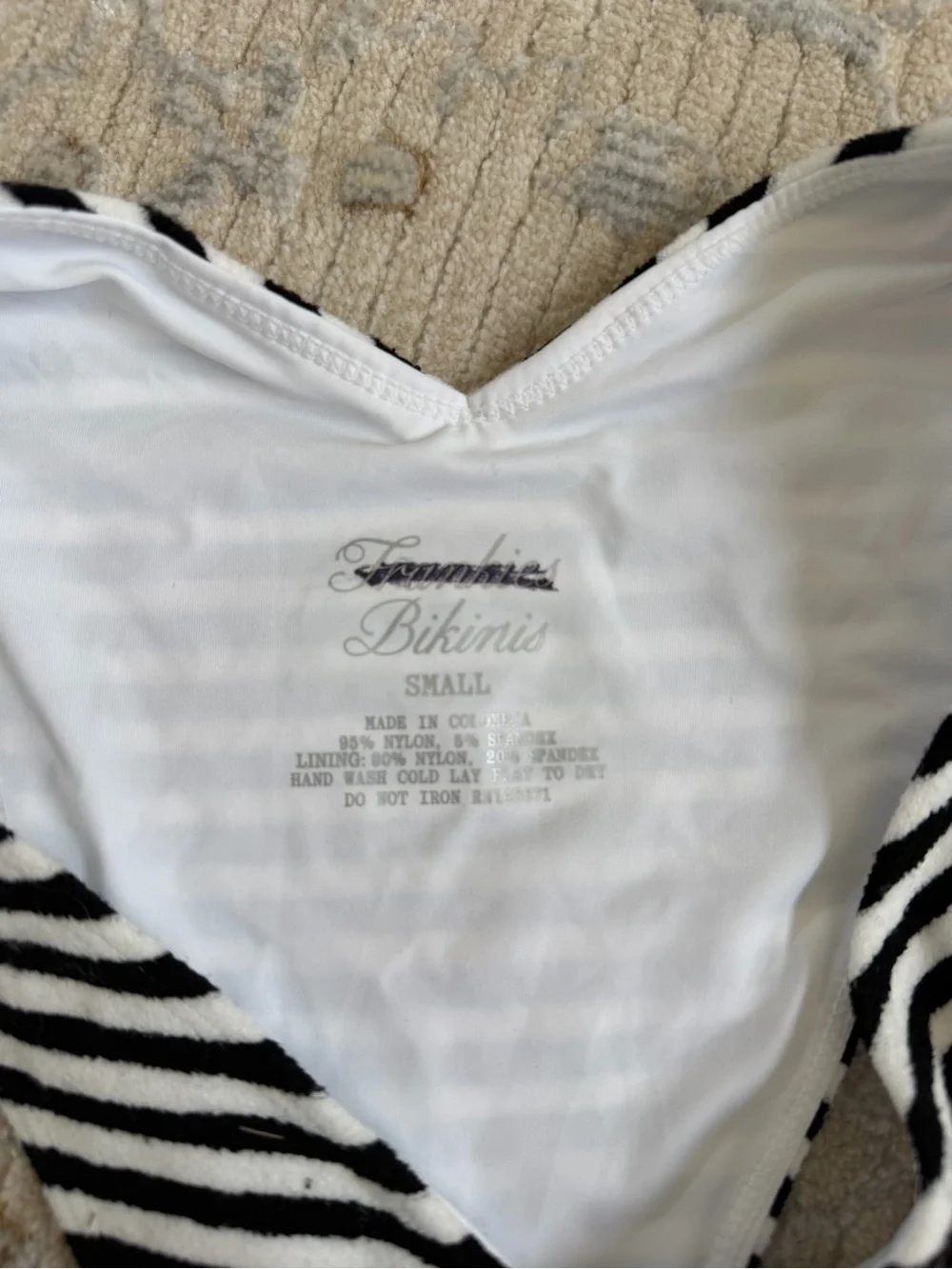 Frankie’s Bikini Enzo Striped Cheeky Bikini Bottom
